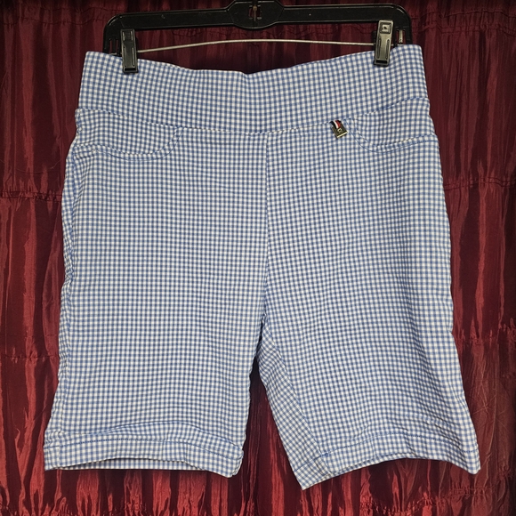 Tommy Hilfiger Pants - Tommy Hilfiger Blue Gingham Checkered Shorts